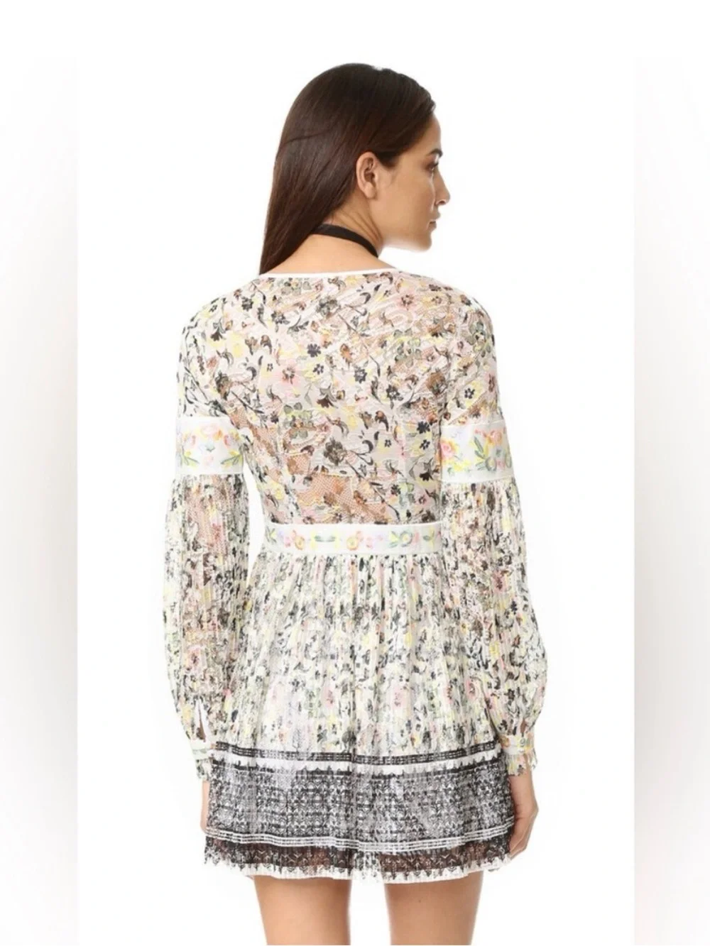 Free People Cherry Blossom Mini Dress in Ivory Multi -‎ size 6